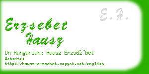 erzsebet hausz business card